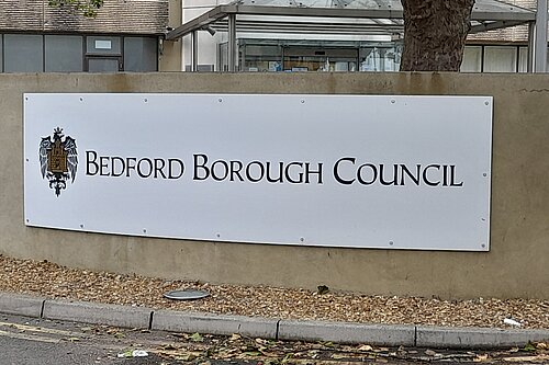 Bedford Borough Council sign