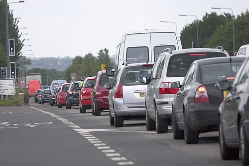 A traffic jam.