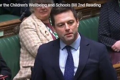 Chris speaking in parliament