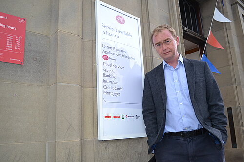 Tim outside Kendal post office