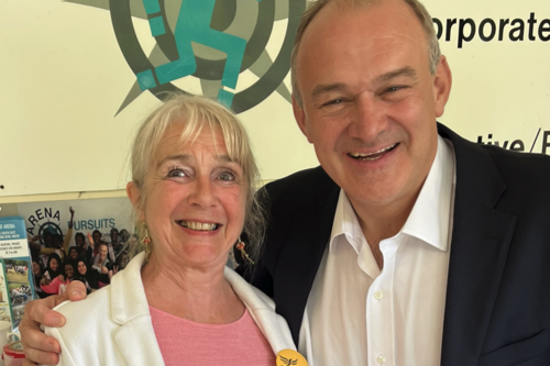 Cllr Kathryn Field with LibDem Leader Ed Davey MP