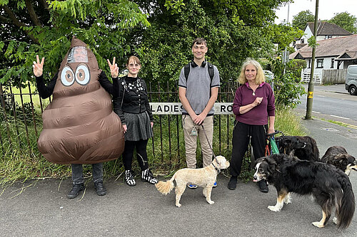 Ashley in Patcham sewerage protest