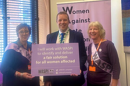 Tom Morrison MP meeting WASPI campaigners