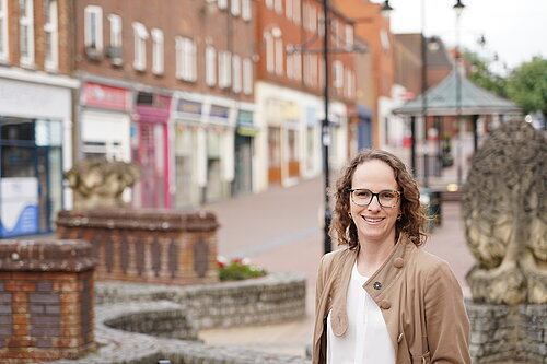 Alison in Burgess Hill at the Stone Garden