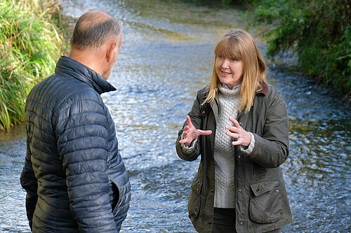 Sarah Gibson at River Avon