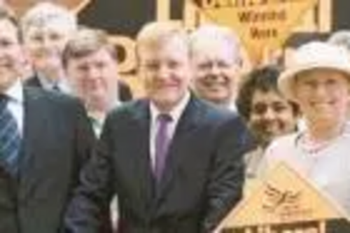 Mark campaigning with Patsy and Charles