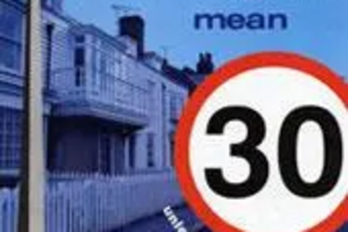 Street lights mean 30mph poster