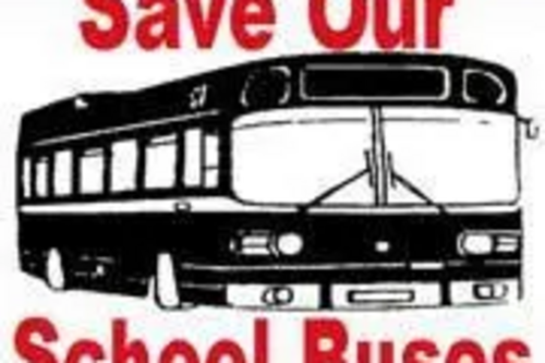 Save our school buses campaign logo