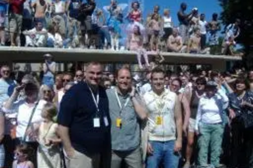 Cllr Paul Elgood, Simon Hughes MP and Ben Herbert at Brighton Pride 2007