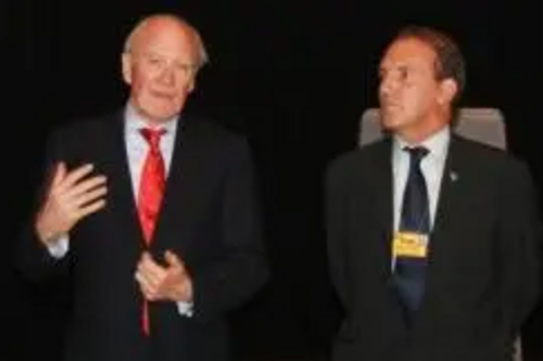 Menzies Campbell and Simon Hughes at Absolutely Equal reception, 2006