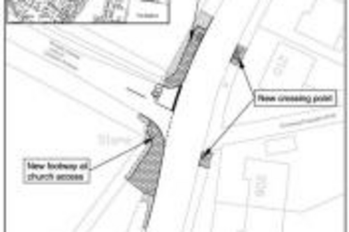 Horn Street footpath works map