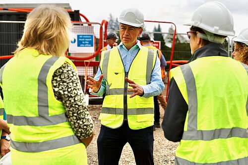 Tim at a housing development site