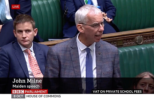 John Milne MP speaking in the House of Commons