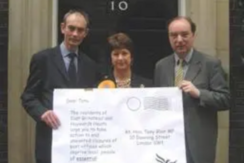 Norman Baker , Serena Tierney and Richard Bates at 10 Downing Street